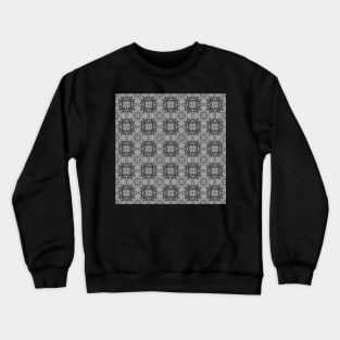 Charcoal Cat Faces Kaleidoscope pattern 13 Crewneck Sweatshirt